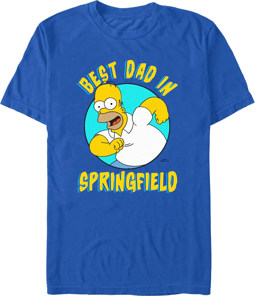 Best Dad In Springfield Simpsons T-Shirt
