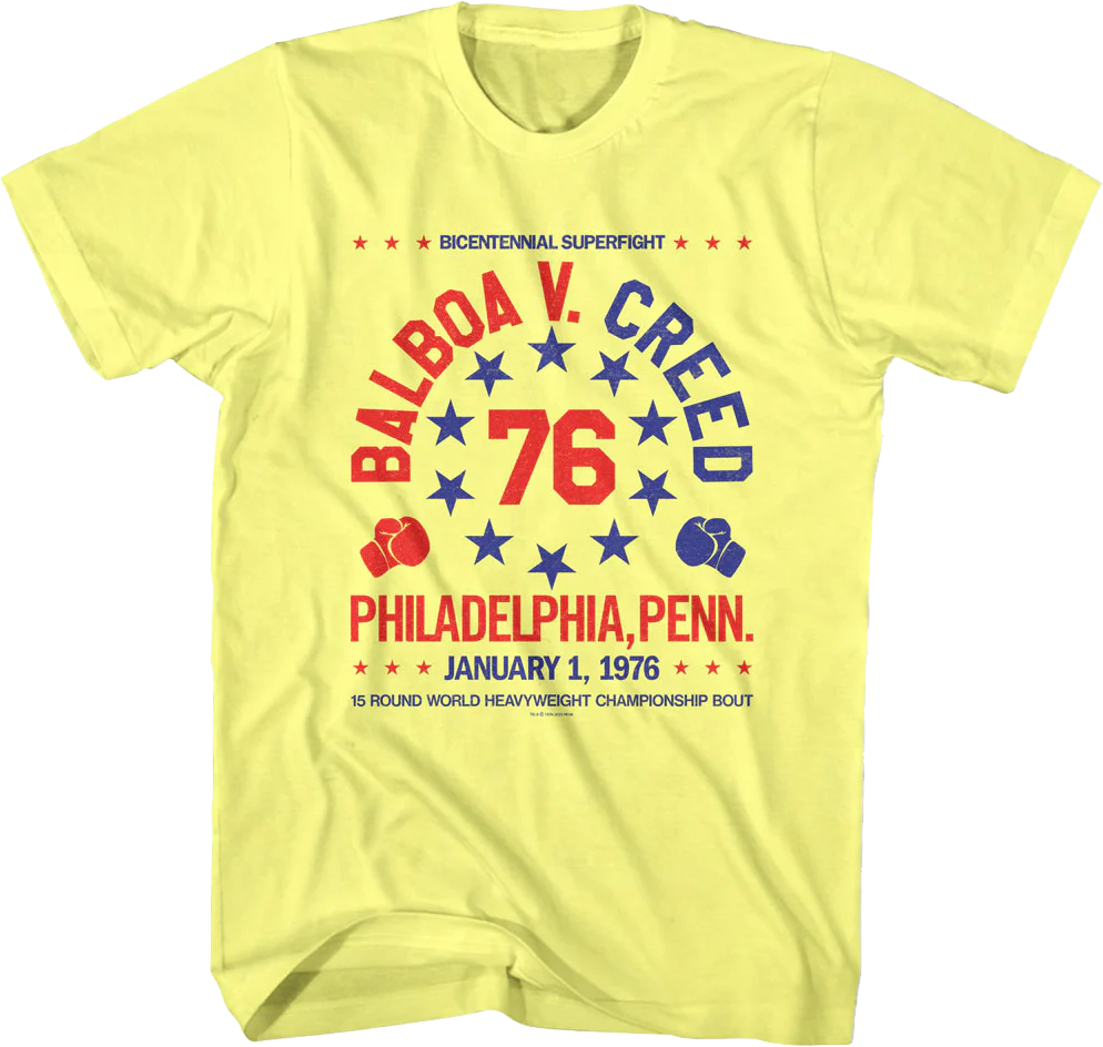 Bicentennial Superfight Balboa V. Creed Rocky T-Shirt