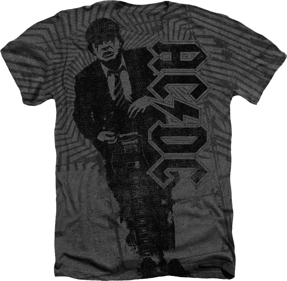 Big Print Angus Young ACDC T-Shirt