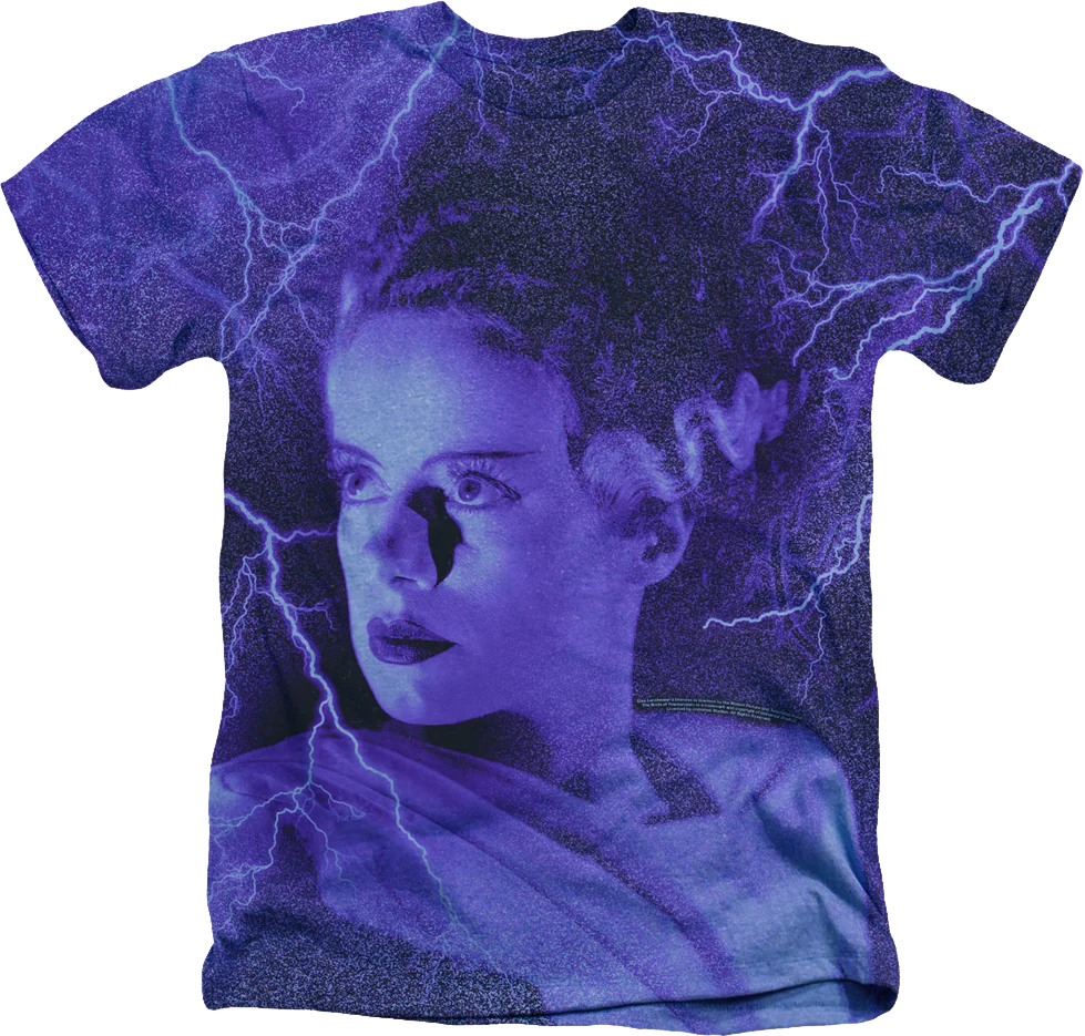 Big Print Bride Of Frankenstein T-Shirt