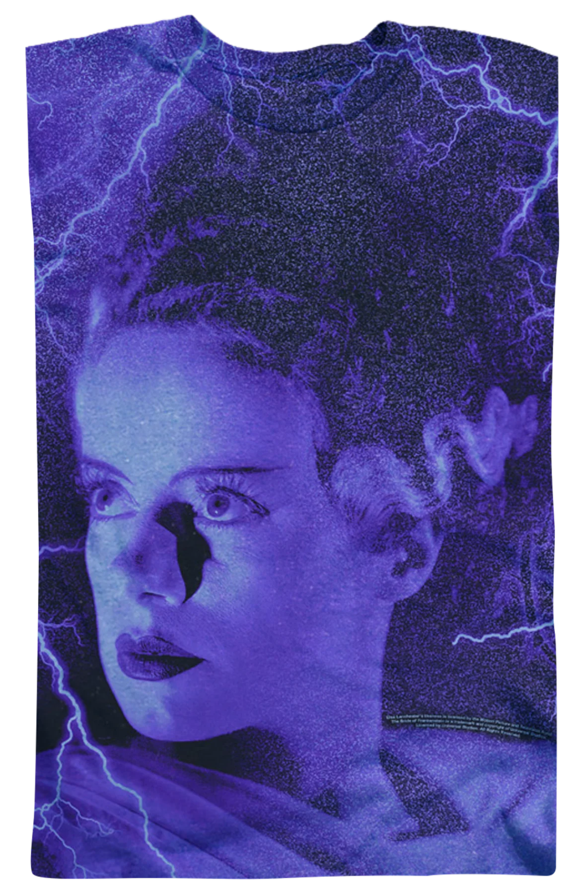Big Print Bride Of Frankenstein T-Shirt - Image 2