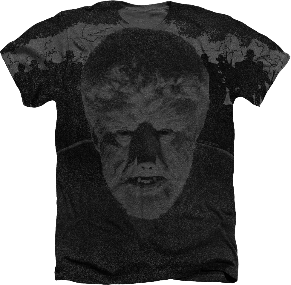 Big Print Wolf Man T-Shirt