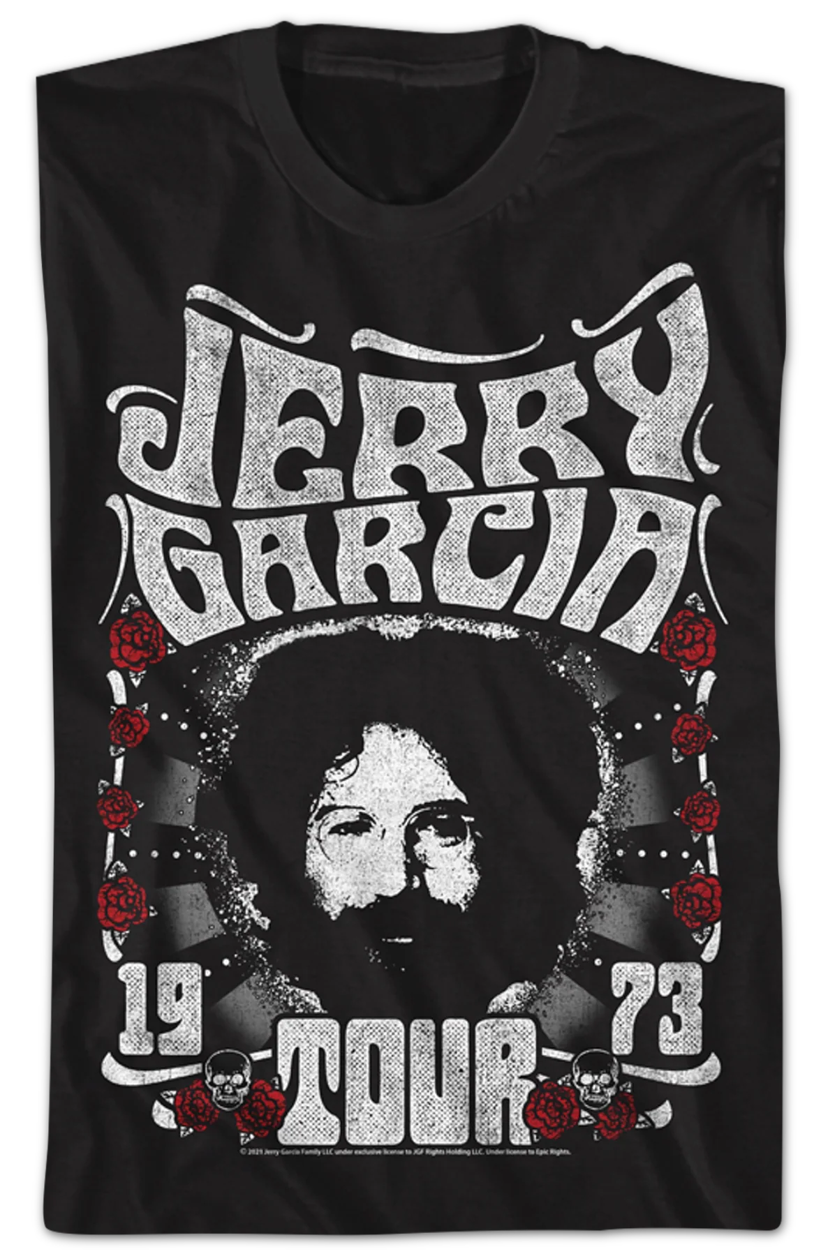 Black 1973 Tour Jerry Garcia T-Shirt