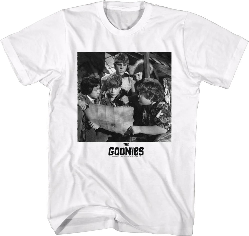 Black And White Attic Photo Goonies T-Shirt