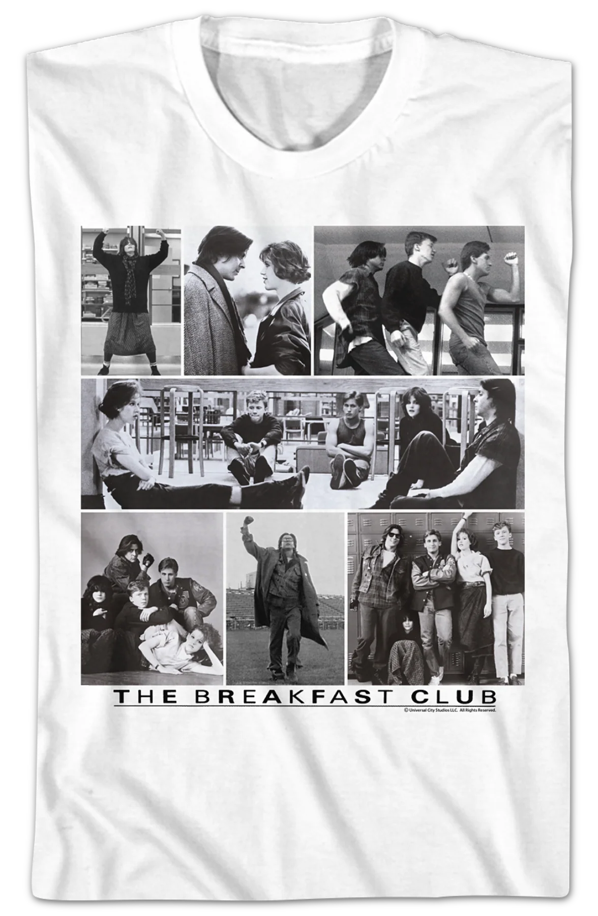 Black and White Collage Breakfast Club T-Shirt - Image 2