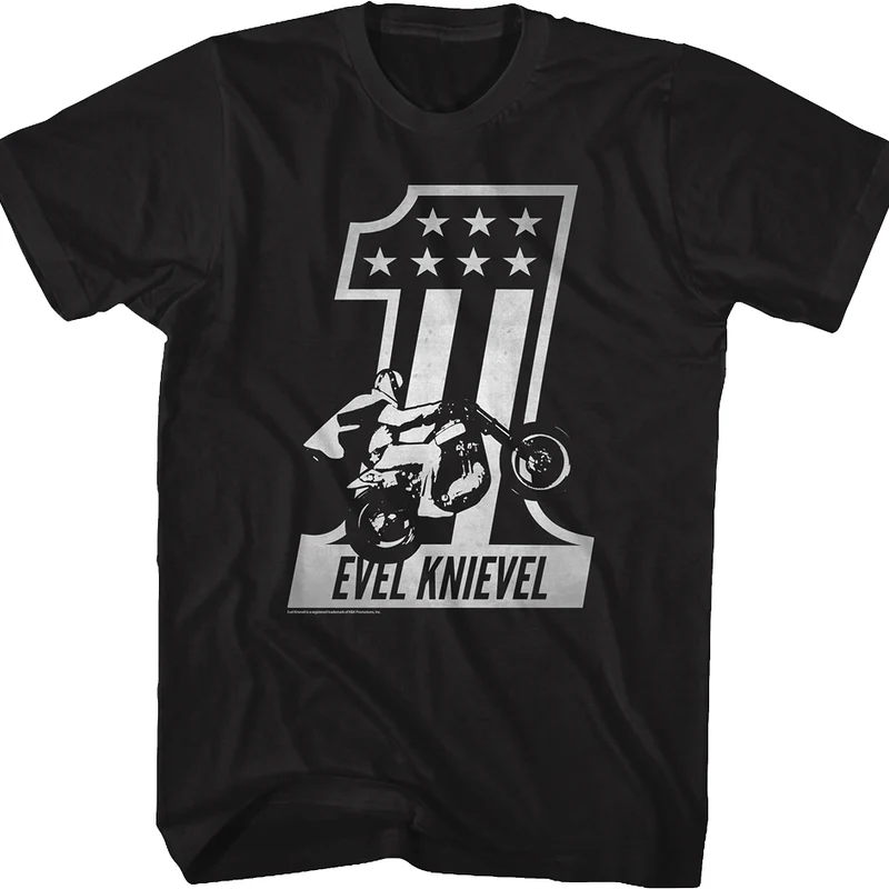 Black And White Evel Knievel T-Shirt