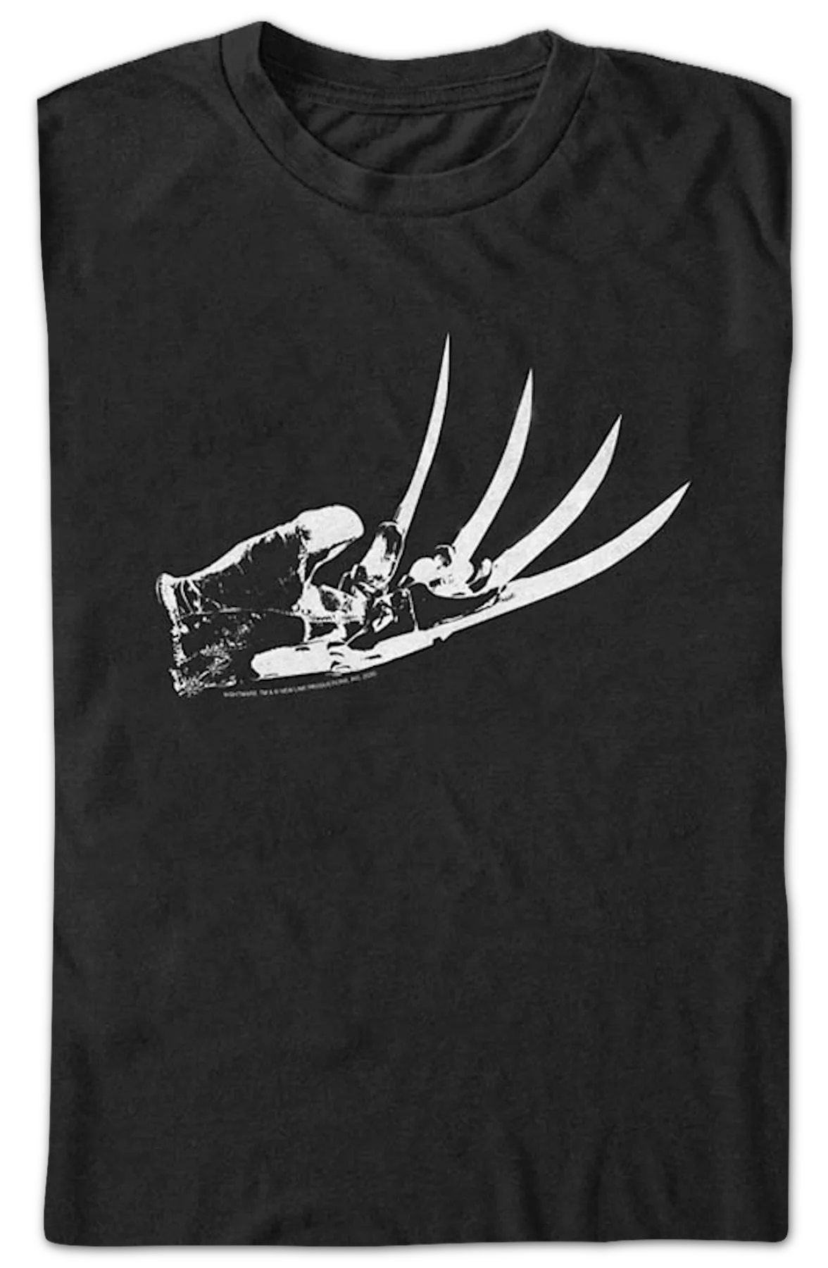 Black And White Glove Nightmare On Elm Street T-Shirt - Image 2