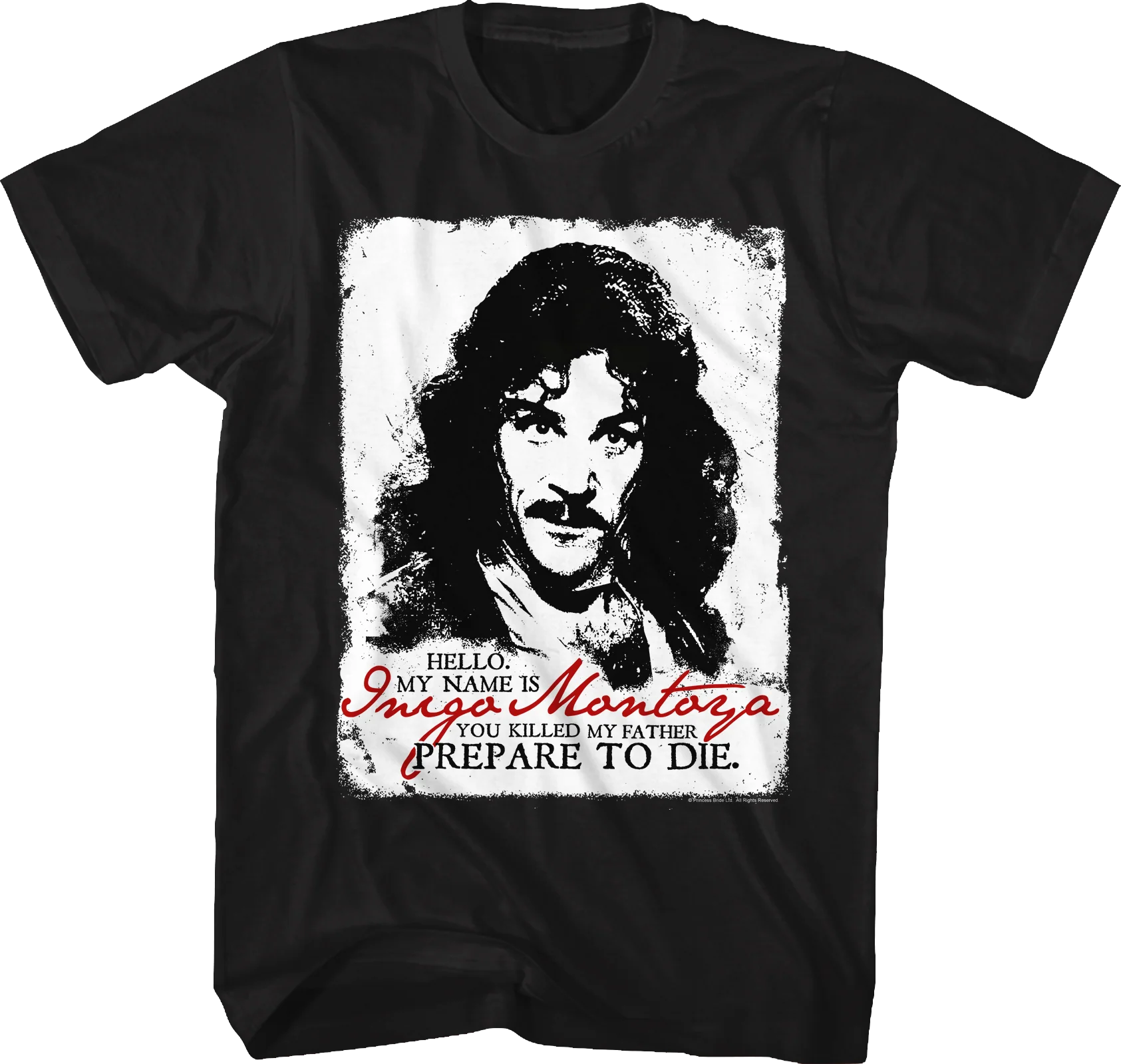 Black and White Inigo Montoya Princess Bride T-Shirt