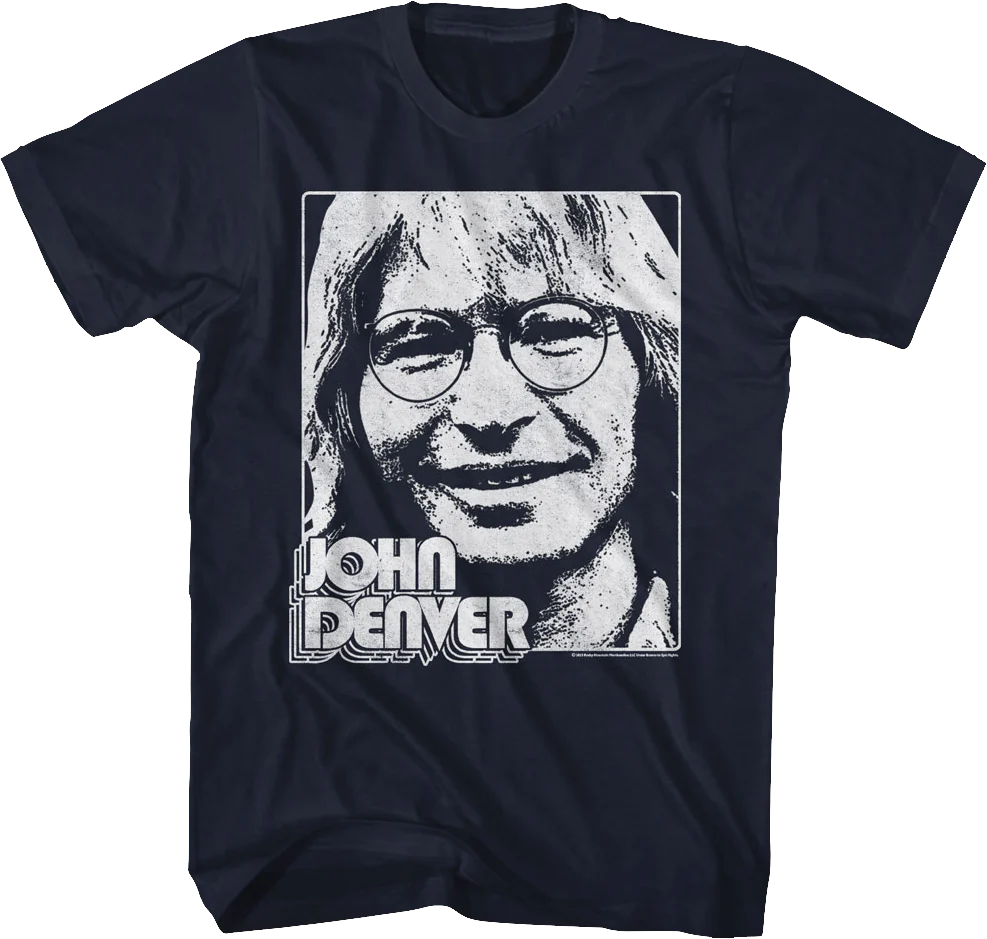 Black And White Photo John Denver T-Shirt