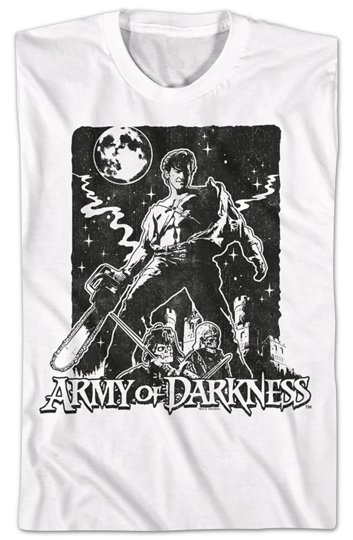Black And White Poster Army of Darkness T-Shirt - Image 2