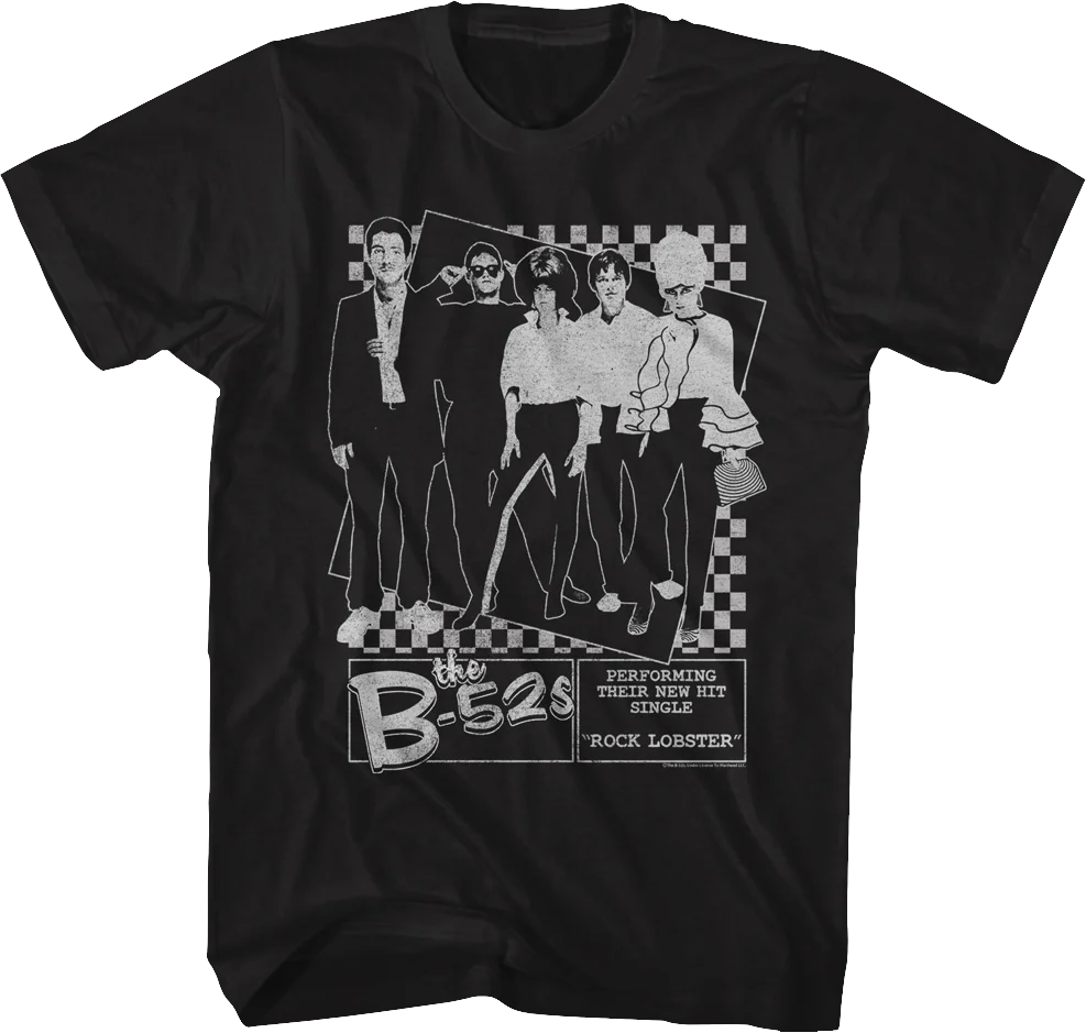 Black And White Rock Lobster B-52's T-Shirt