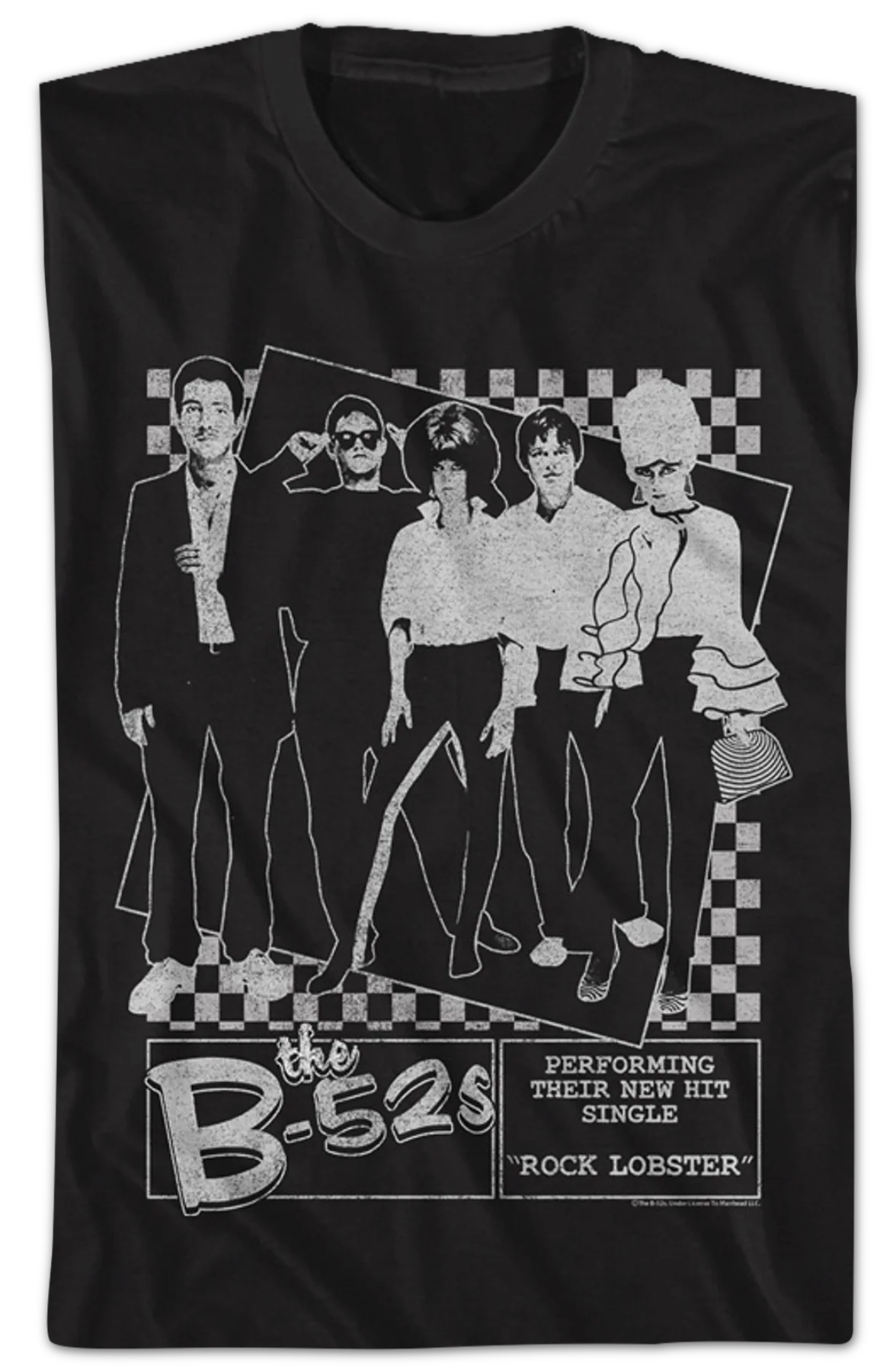 Black And White Rock Lobster B-52's T-Shirt - Image 2