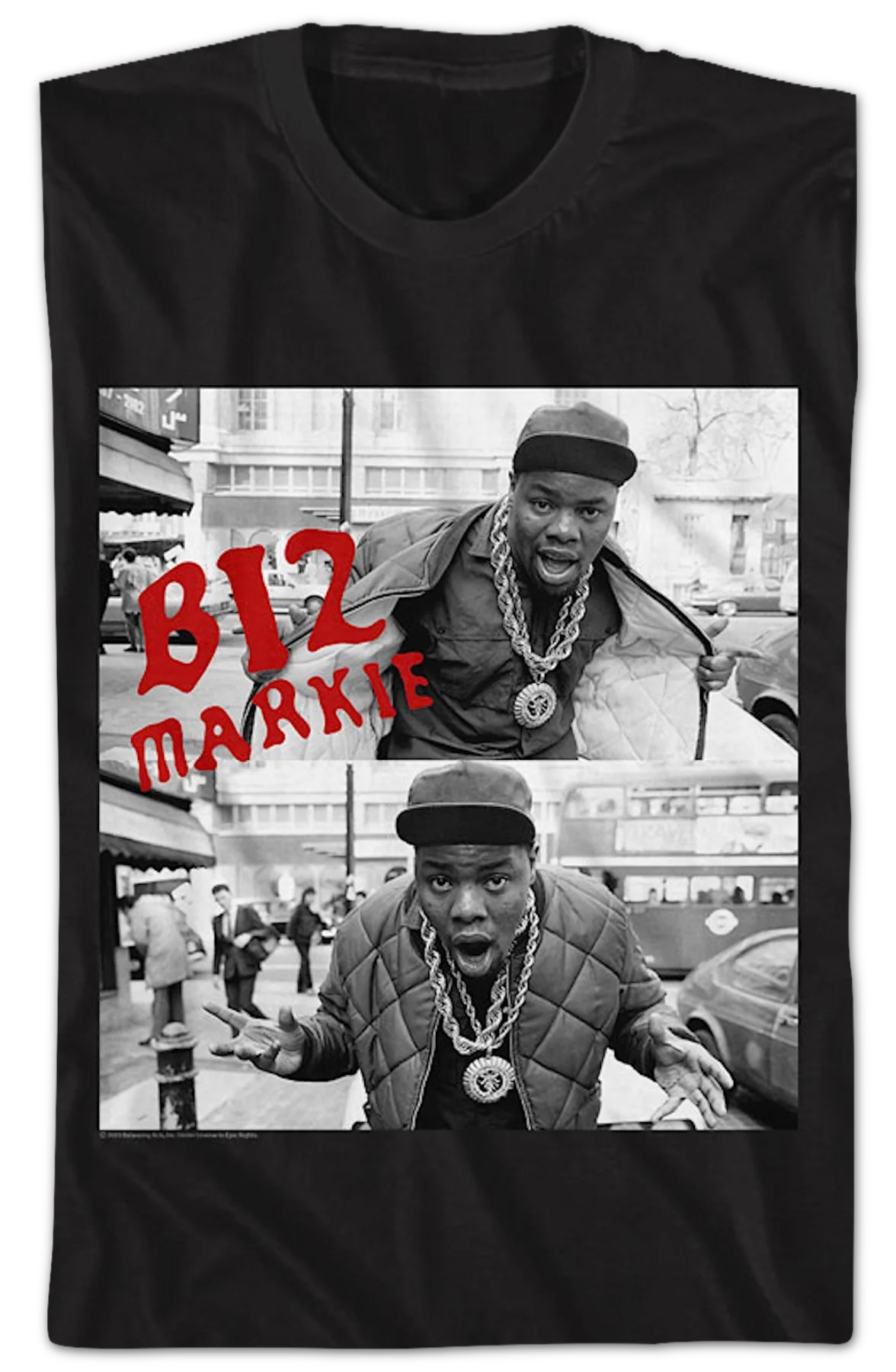 Black And White Street Photos Biz Markie T-Shirt - Image 2