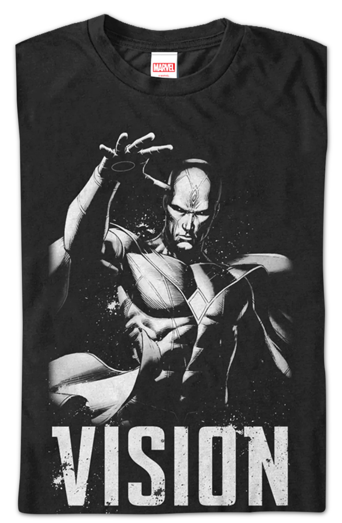 Black and White Vision Marvel Comics T-Shirt - Image 2
