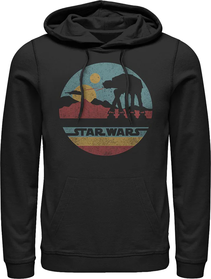 Black AT-AT Silhouette Star Wars Hoodie