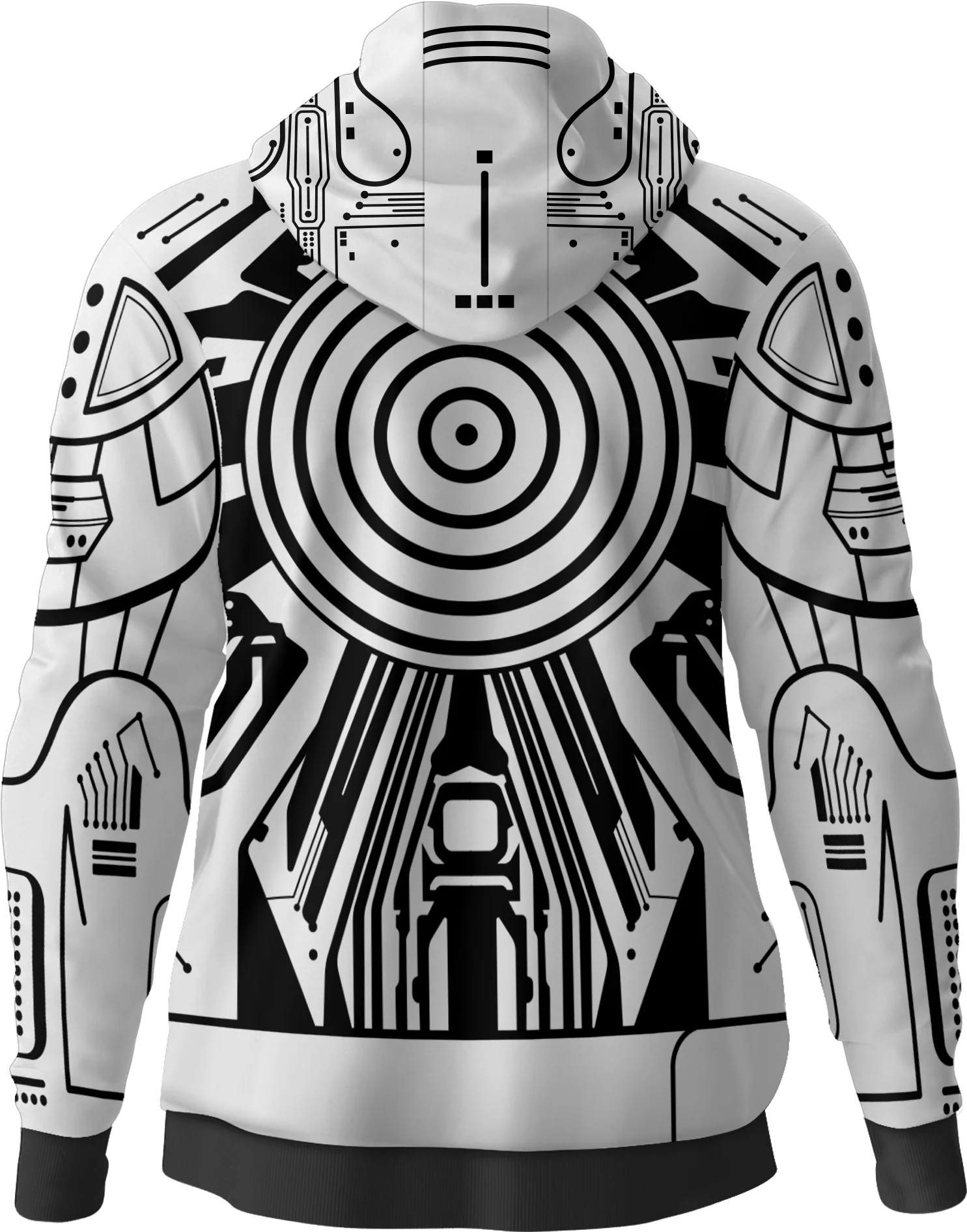 Black Circuit Tron Costume Hoodie - Image 3
