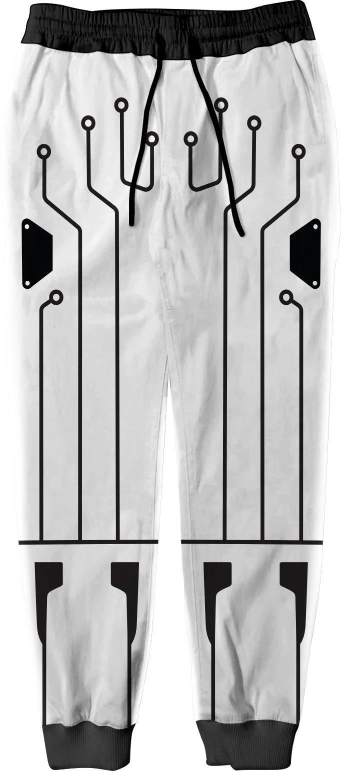 Black Circuit Tron Costume Pants