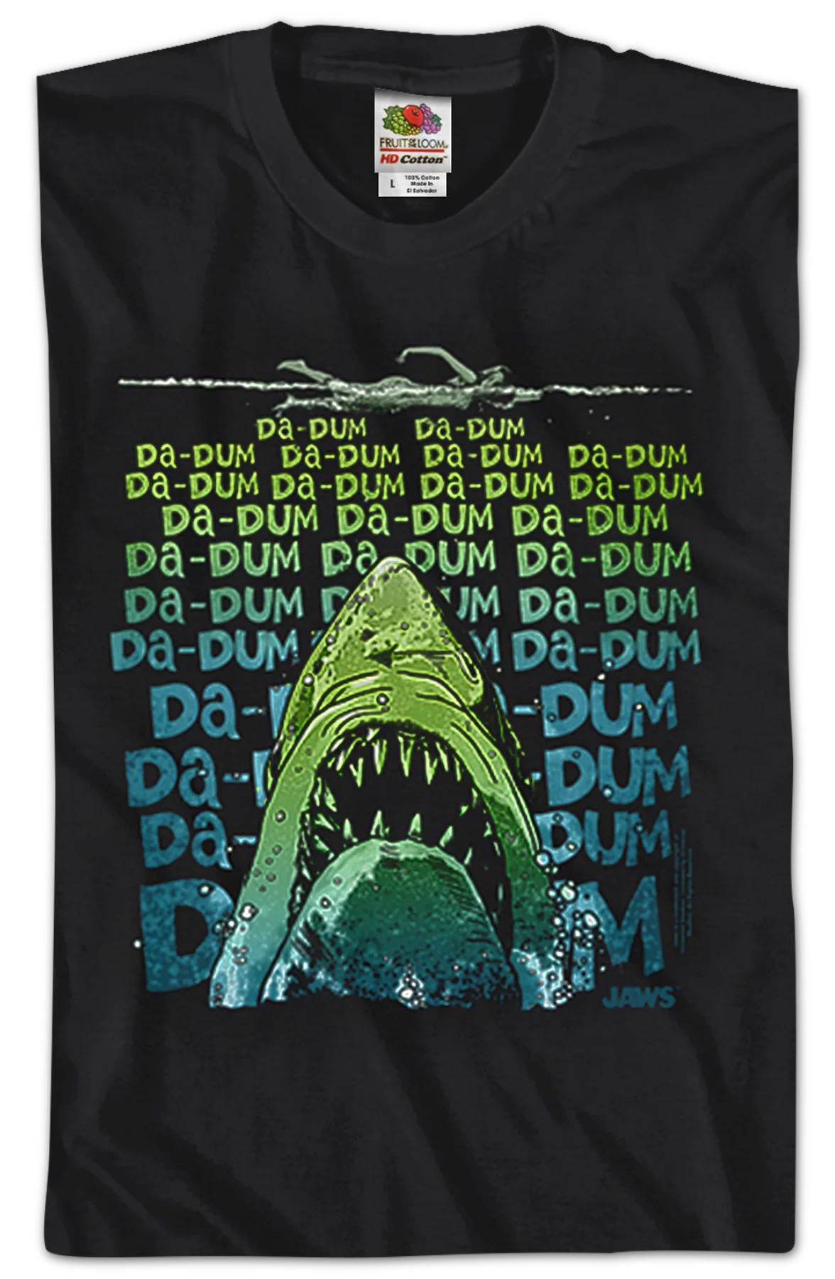 Black Da-Dum Jaws T-Shirt - Image 2