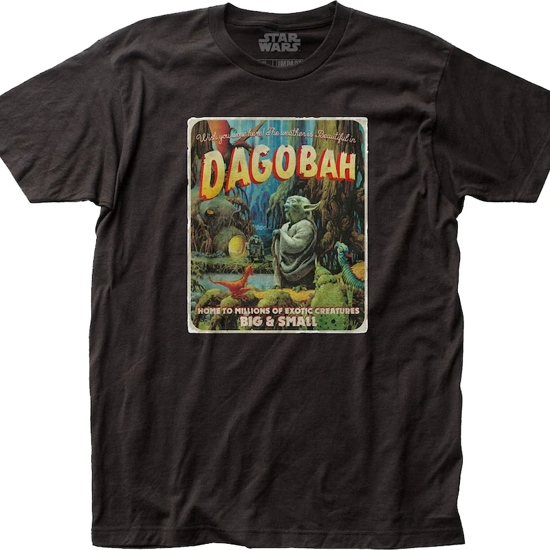 Black Dagobah Postcard Star Wars T-Shirt