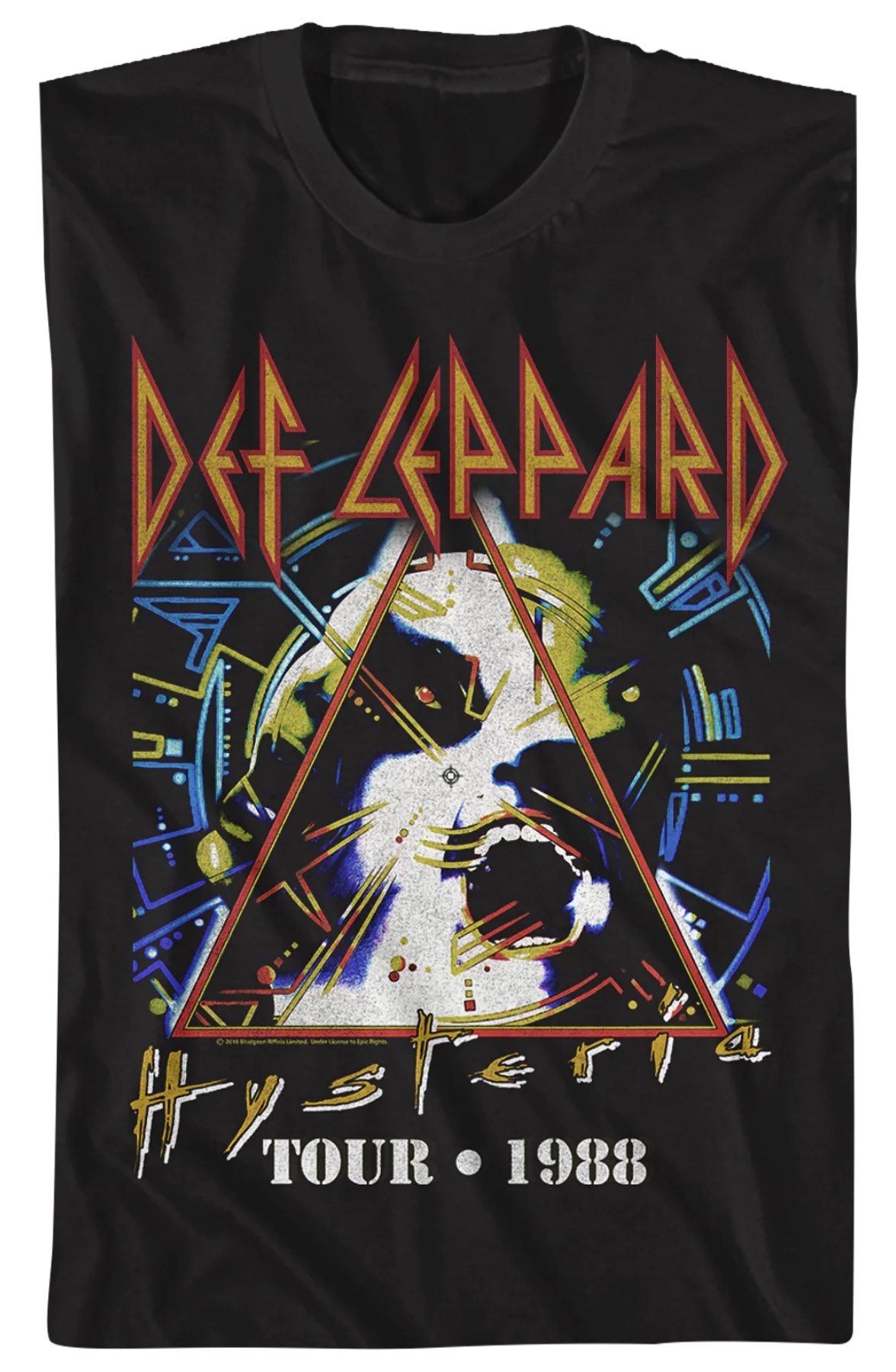 Black Hysteria Tour Def Leppard T-Shirt - Image 2