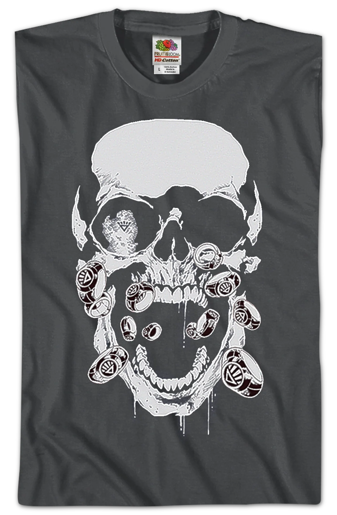 Black Lantern Skull DC Comics T-Shirt - Image 2