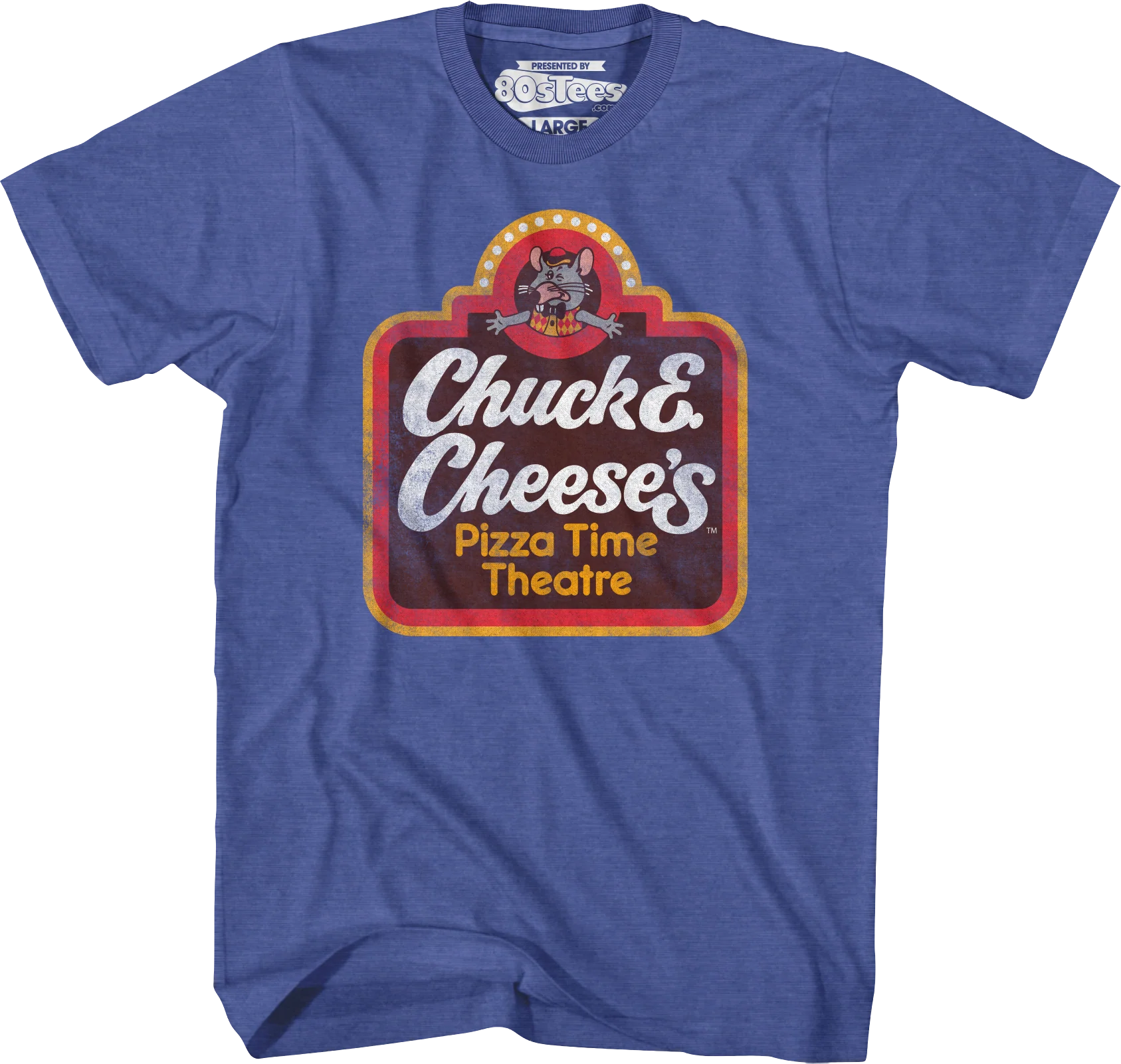 Blue Logo Chuck E. Cheese's Pizza Time Theatre T-Shirt