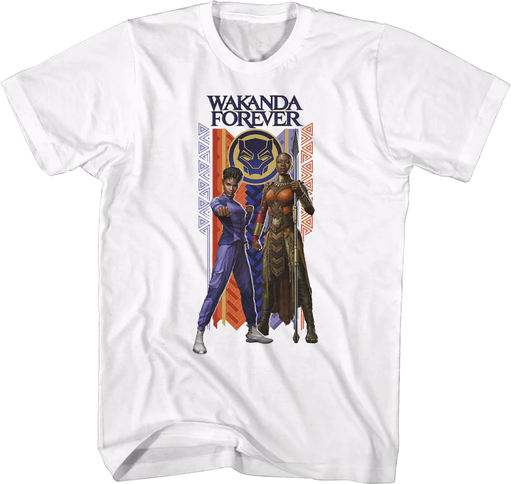 Black Panther Wakanda Forever Duo Marvel Comics T-Shirt