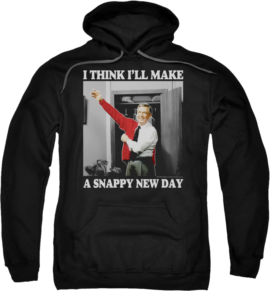 Black Snappy New Day Mr. Rogers Hoodie