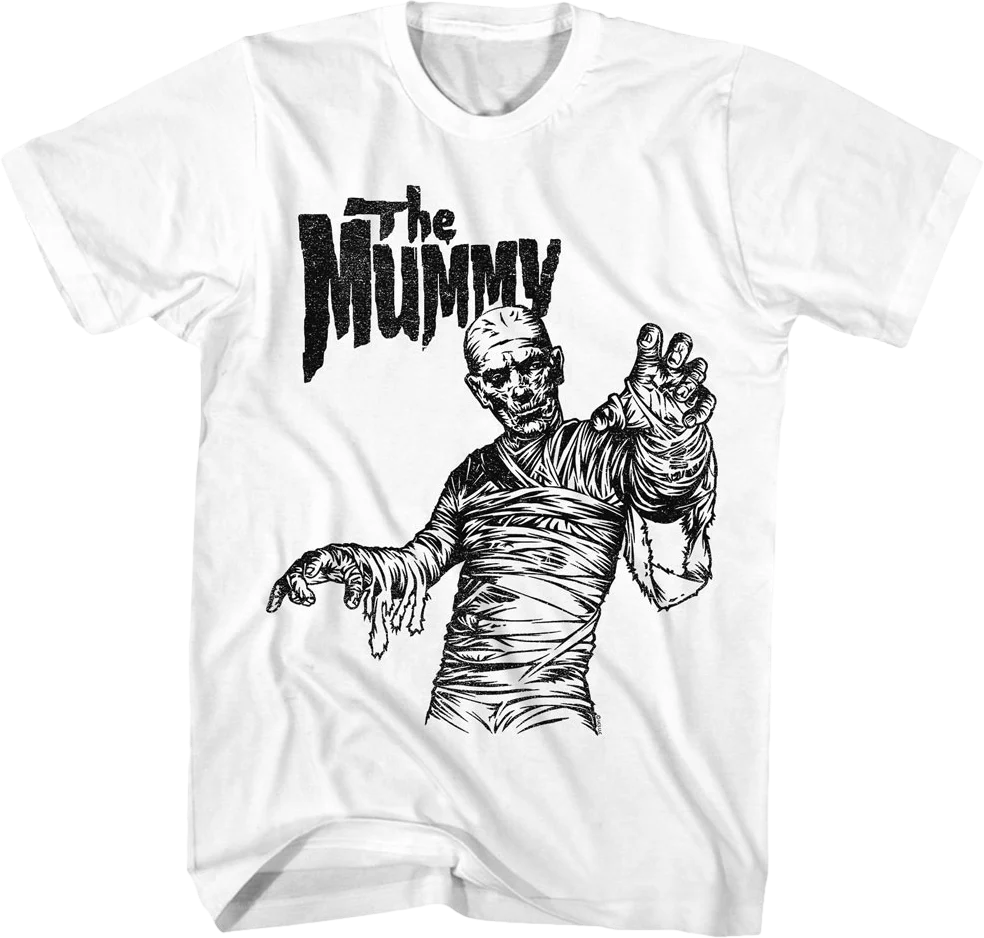Black & White Monster The Mummy T-Shirt
