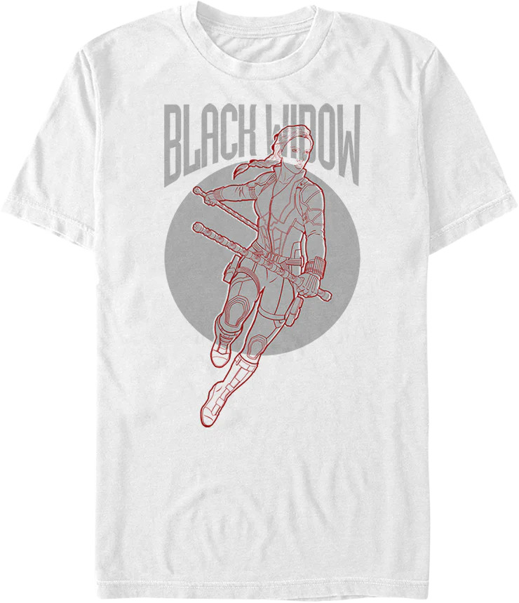 Black Widow Sketch Avengers Endgame T-Shirt
