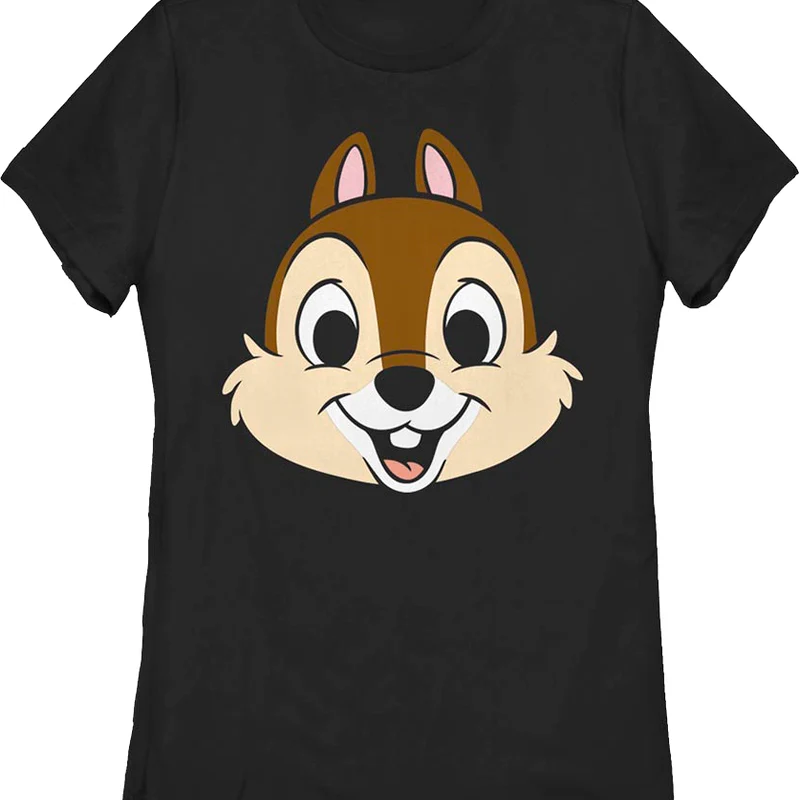 Black Women Black Chip's Head Chip 'n Dale Rescue Rangers Shirt