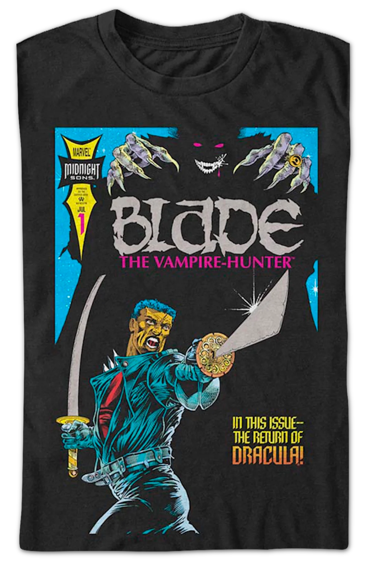 Blade The Vampire Hunter Marvel Comics T-Shirt - Image 2