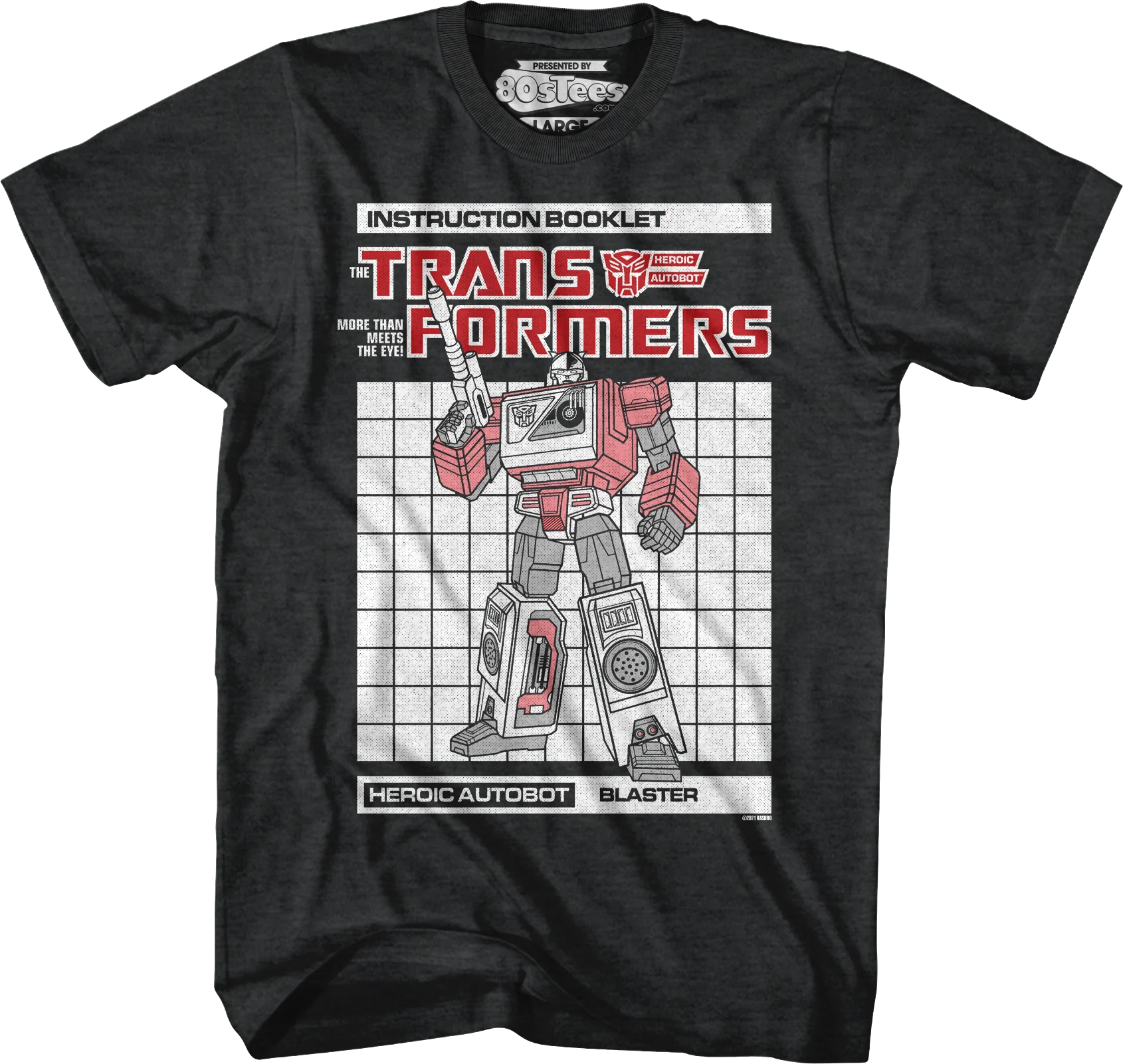 Blaster Instruction Booklet Transformers T-Shirt