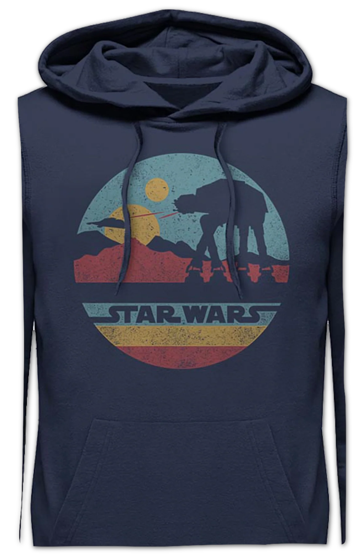 Blue AT-AT Silhouette Star Wars Hoodie - Image 2
