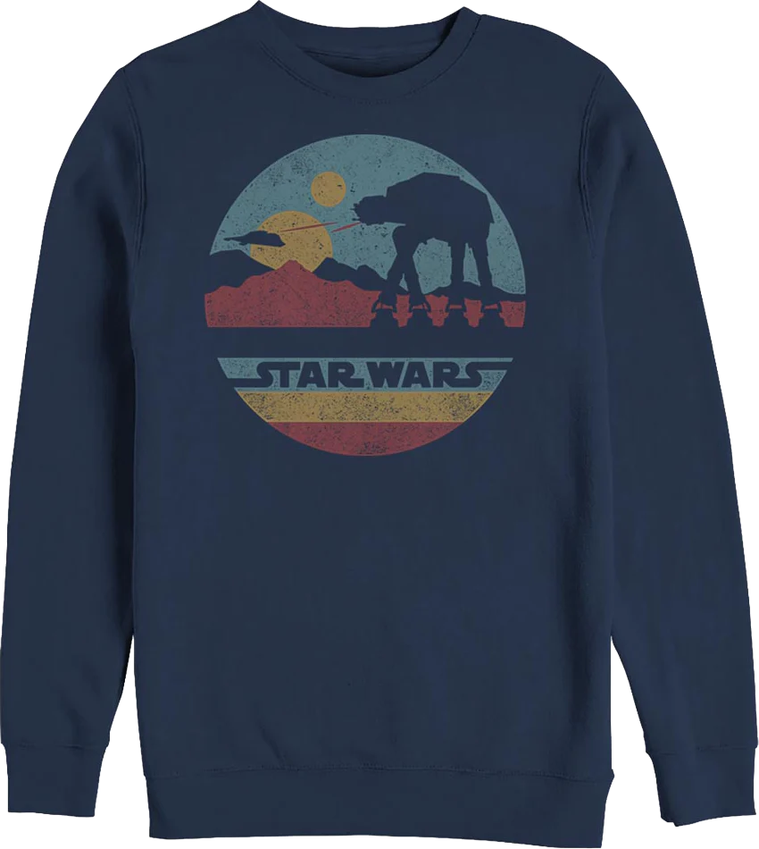 Blue AT-AT Silhouette Star Wars Sweatshirt