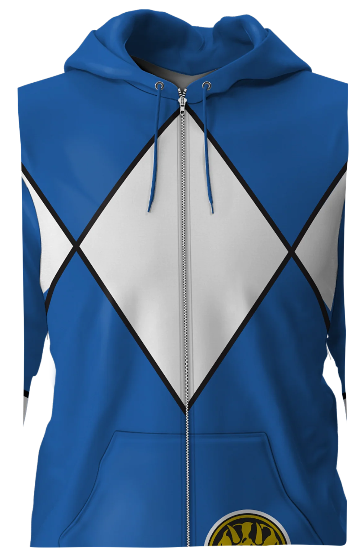 Blue Ranger Mighty Morphin Power Rangers Costume Hoodie - Image 2