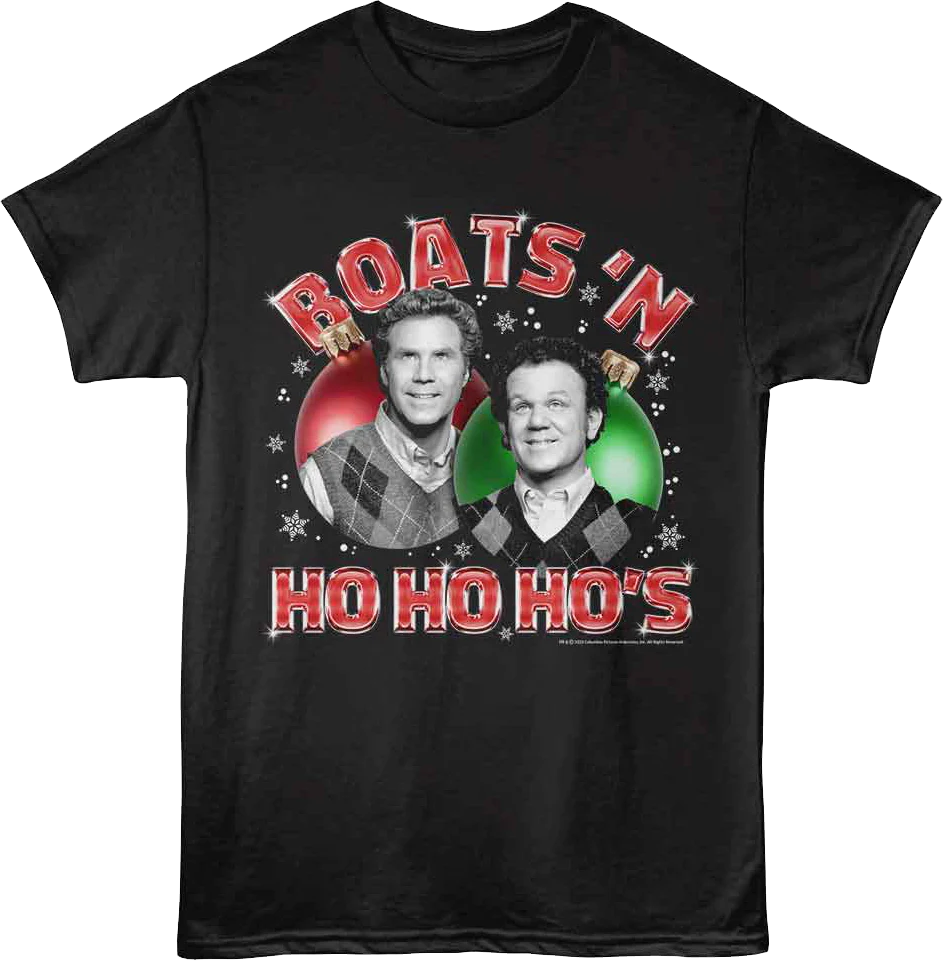 Boats 'N Ho Ho Ho's Christmas Ornaments Step Brothers T-Shirt