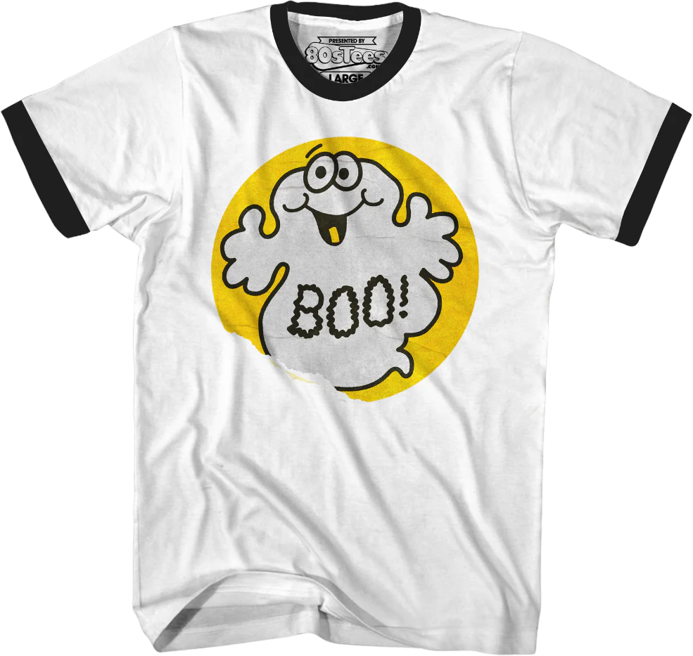 Boo Ghost Scratch & Sniff Sticker T-Shirt - Image 22