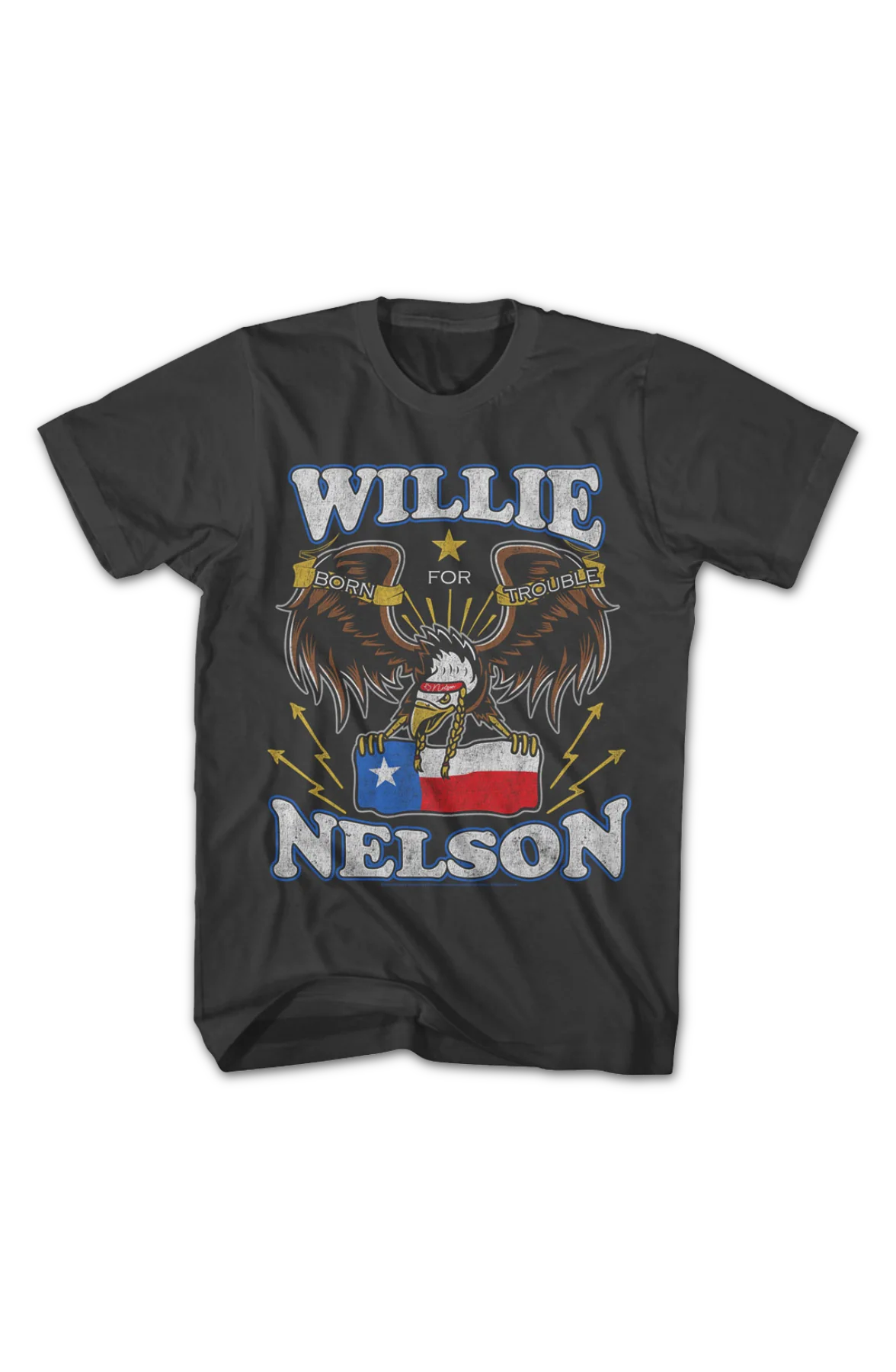 Born For Trouble Willie Nelson T-Shirt - Image 2