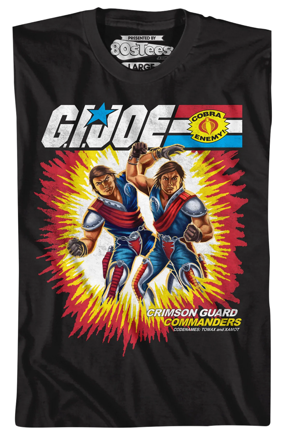 Box Art Crimson Guard Commanders GI Joe T-Shirt - Image 2