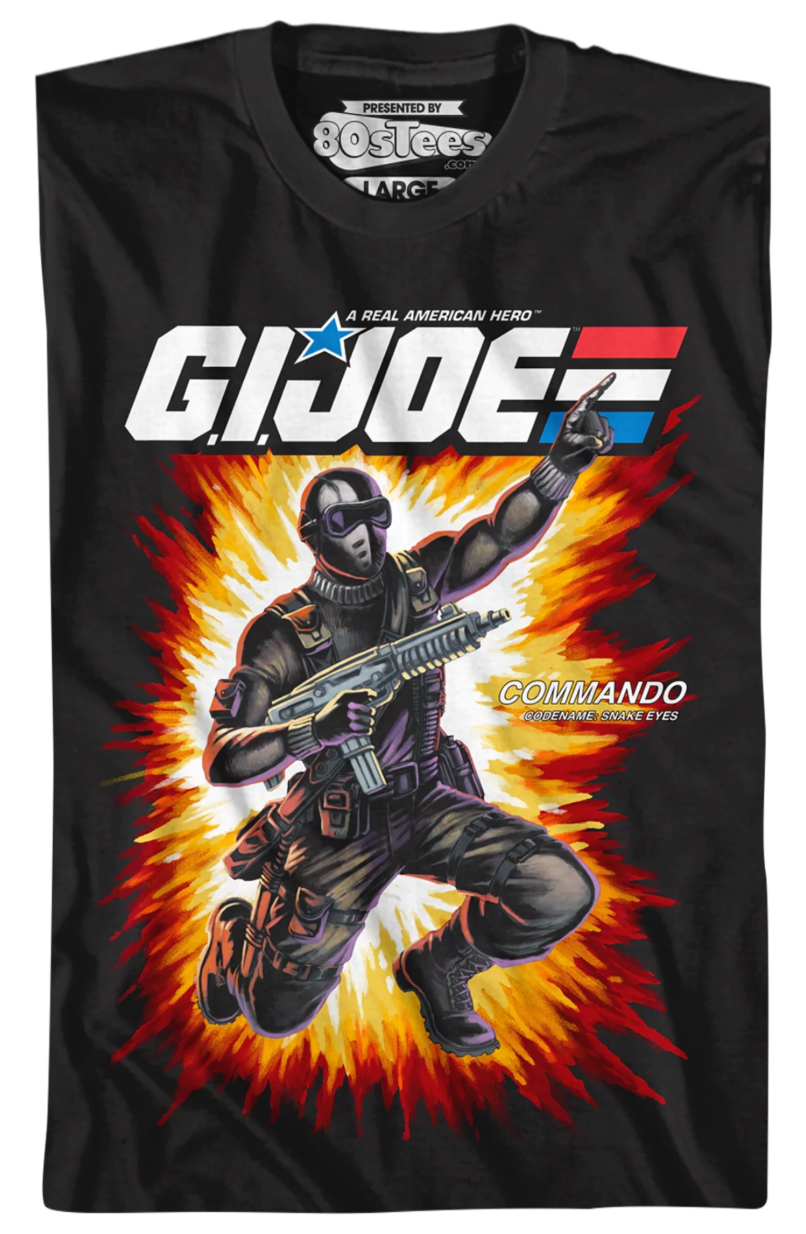 Box Art Snake Eyes GI Joe T-Shirt - Image 2