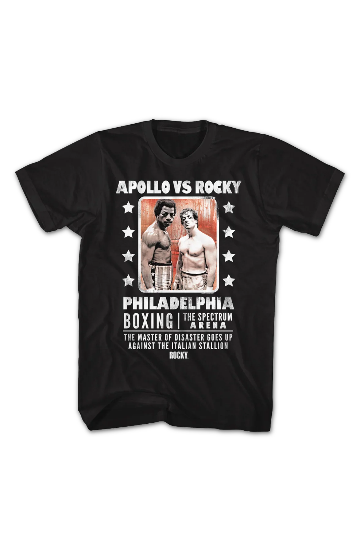 Boxing Poster Apollo vs Rocky T-Shirt - Image 2