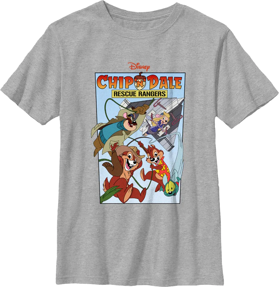 Boys Youth Comic Book Cover Chip 'n Dale Rescue Rangers Shirt