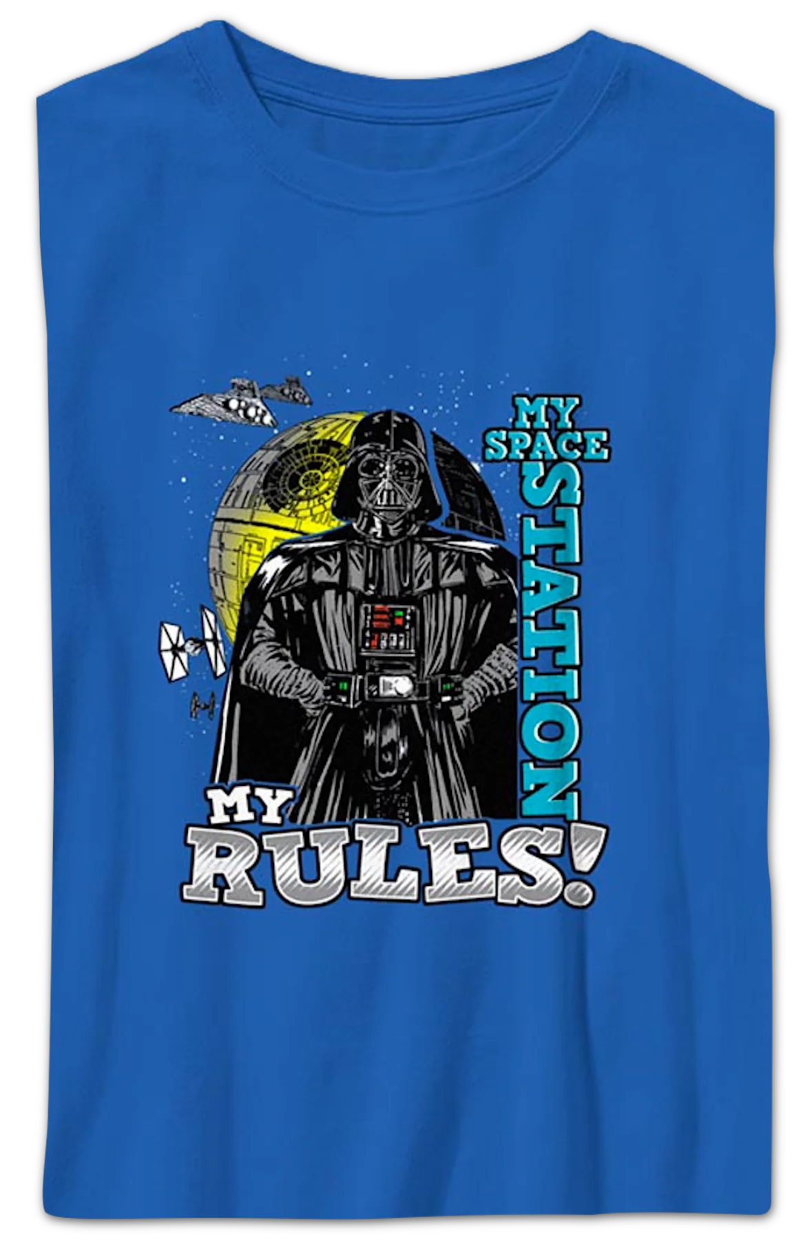 Boys Youth Darth Vader My Space Station My Rules Star Wars Shirt - Image 2