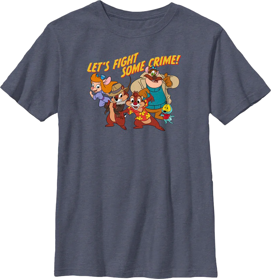 Boys Youth Let's Fight Some Crime Chip 'n Dale Rescue Rangers Shirt