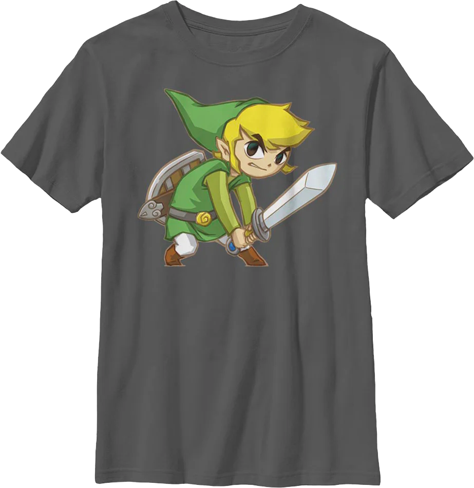 Boys Youth Link Legend of Zelda Nintendo Shirt
