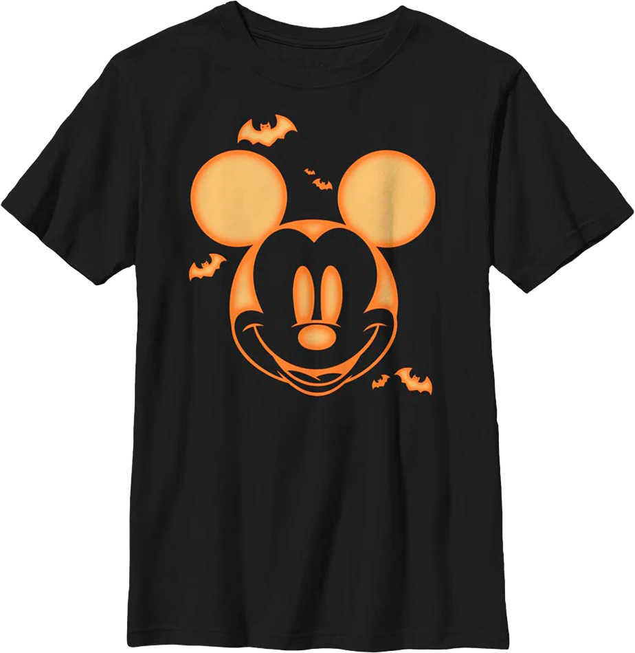 Boys Youth Mickey Mouse Jack-o'-Lantern Disney Shirt