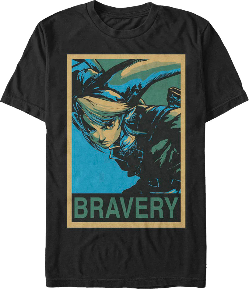 Bravery Link Poster Legend of Zelda Nintendo T-Shirt