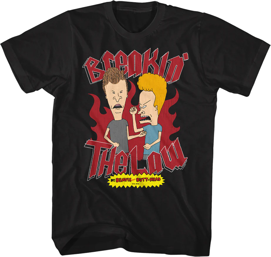 Breakin' The Law Beavis And Butt-Head T-Shirt