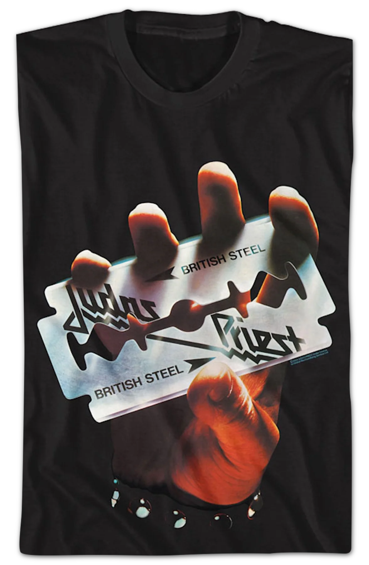 British Steel Album Cover Judas Priest T-Shirt - Image 2